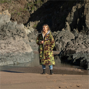 2023 Dryrobe Advance Langrmliges Wechselkleid Robe DR100L - Camo / Grey